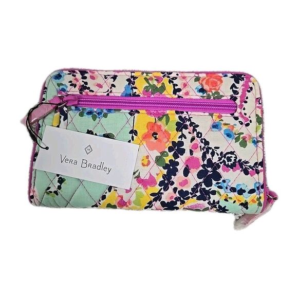 Vera Bradley RFID Turnlock Wallet Wildflower Paisley Print Multi-Color NWT - Picture 3 of 7